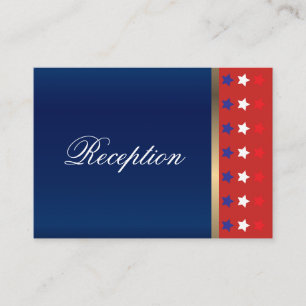 Tarjeta De Recepción Boda Patriótico Estadounidense