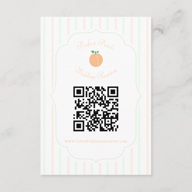 Tarjeta De Recepción Boda perfecta de melocotón (Anverso)