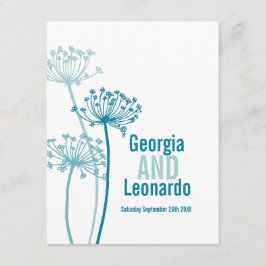 Tarjeta De Recepción Boda preferencia de la comida flor gráfica chervil