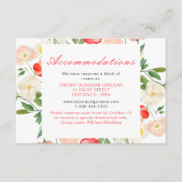 Tarjeta De Recepción Boda Primaria Tulips y Daffodils