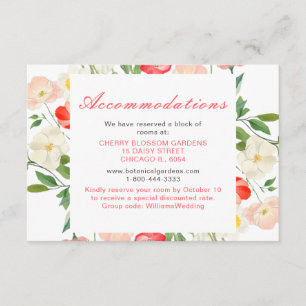 Tarjeta De Recepción Boda Primaria Tulips y Daffodils