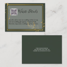 Tarjeta De Recepción Boda QR CODE RSVP GIFTS DETAILTS Website