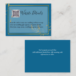 Tarjeta De Recepción Boda QR CODE RSVP GIFTS DETAILTS Website