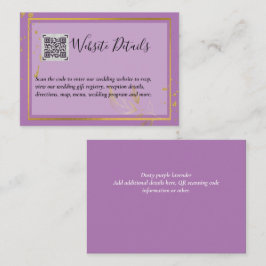 Tarjeta De Recepción Boda QR CODE RSVP GIFTS DETAILTS Website