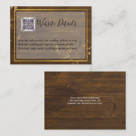 Tarjeta De Recepción Boda QR CODE RSVP GIFTS DETAILTS Website