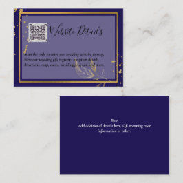 Tarjeta De Recepción Boda QR CODE RSVP GIFTS DETAILTS Website