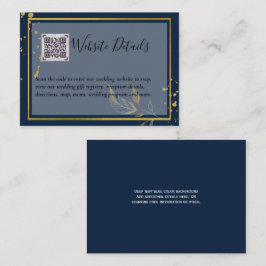 Tarjeta De Recepción Boda QR CODE RSVP GIFTS DETAILTS Website