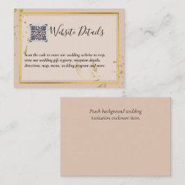 Tarjeta De Recepción Boda QR CODE RSVP GIFTS DETAILTS Website