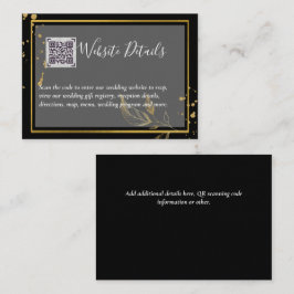 Tarjeta De Recepción Boda QR CODE RSVP GIFTS DETAILTS Website