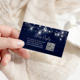 Tarjeta De Recepción Boda QR RSVP