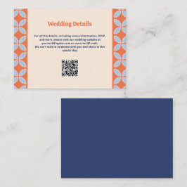 Tarjeta De Recepción Boda retro de mediados del siglo