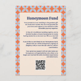 Tarjeta De Recepción Boda retro de mediados del siglo