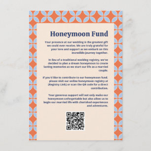 Tarjeta De Recepción Boda retro de mediados del siglo