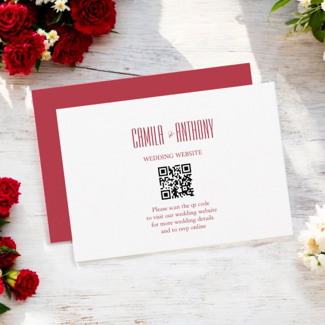 Tarjeta De Recepción Boda rojo (Subido por el creador)