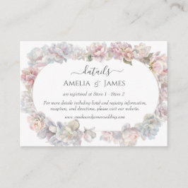 Tarjeta De Recepción Boda romántico de Rubor Peony Floral
