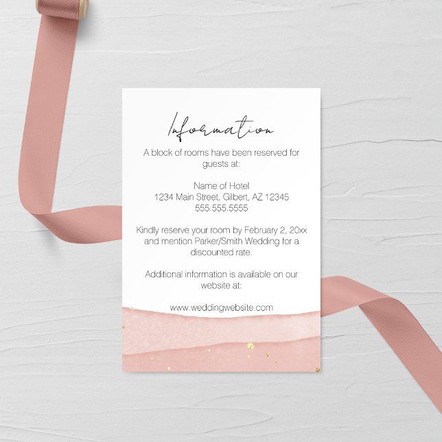 Tarjeta De Recepción Boda rosa de Rubor de Ombre (Subido por el creador)