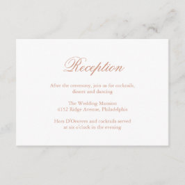 Tarjeta De Recepción Boda Rosa rosa formal elegante tradicional