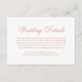 Tarjeta De Recepción Boda Rosa rosa formal elegante tradicional