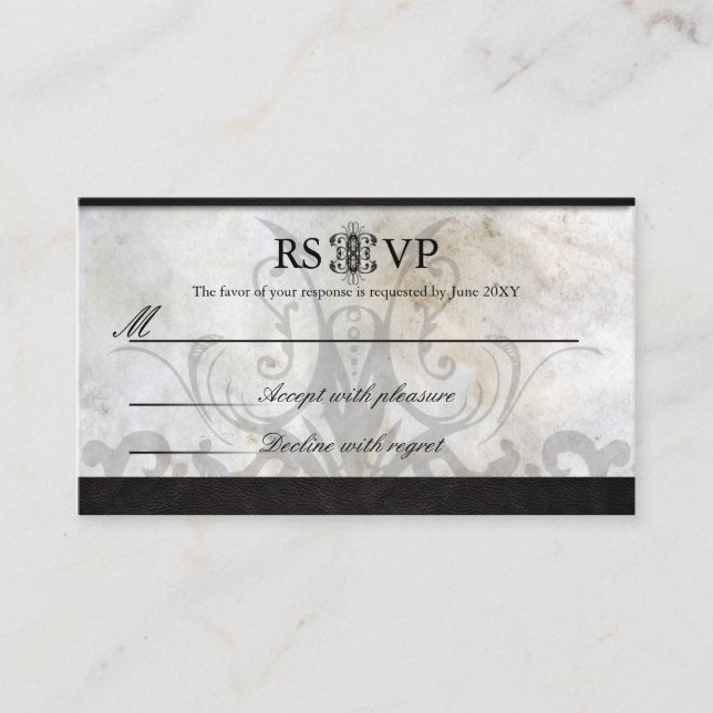 Tarjeta De Recepción Boda RSVP Tarjeta-Boda de Knot gaélico celta (Anverso)