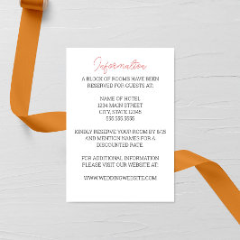 Tarjeta De Recepción Boda ruso de otoño