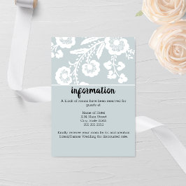 Tarjeta De Recepción Boda Rustic Lace