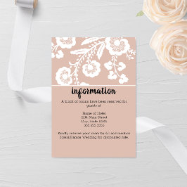 Tarjeta De Recepción Boda Rustic Lace