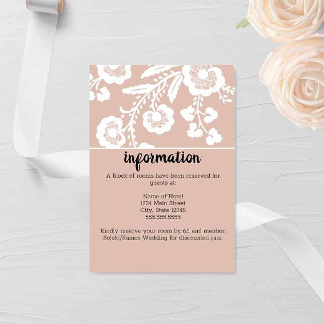 Tarjeta De Recepción Boda Rustic Lace (Subido por el creador)