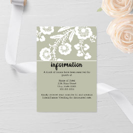 Tarjeta De Recepción Boda Rustic Lace