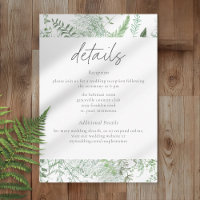 Boda rústica con helechos de vegetación en acuarel