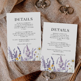 Tarjeta De Recepción Boda rústica de flores silvestres elegante y moder