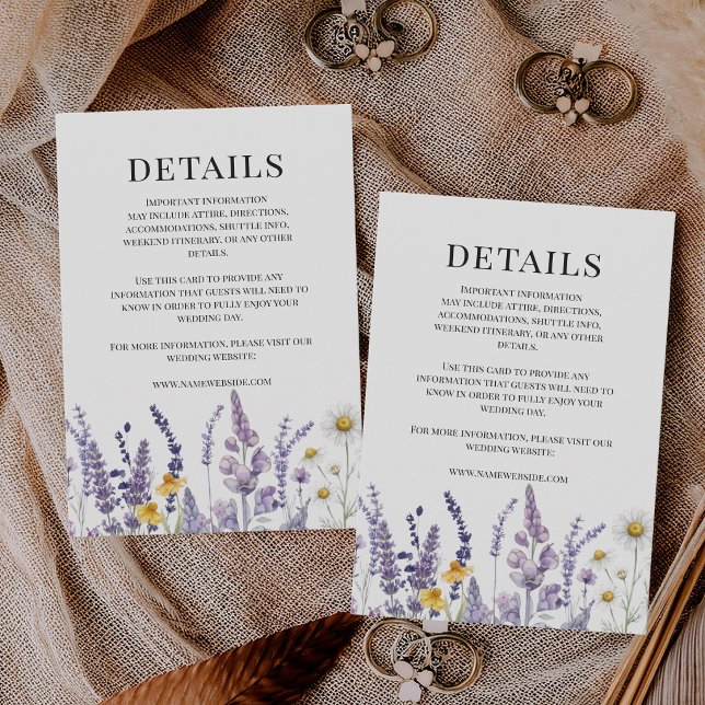 Tarjeta De Recepción Boda rústica de flores silvestres elegante y moder (Subido por el creador)