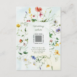 Tarjeta De Recepción Boda Rústica de Verano Romántica en Verde y Blanco