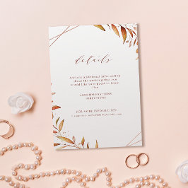 Tarjeta De Recepción Boda Rústico Geométrico de la Generación de Caídos