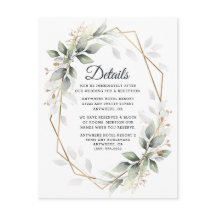 Boda Rústico Geométrico Verde y Oro