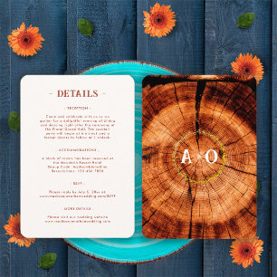 Tarjeta De Recepción Boda Rústico Madera Detalles Hotel Alojamiento