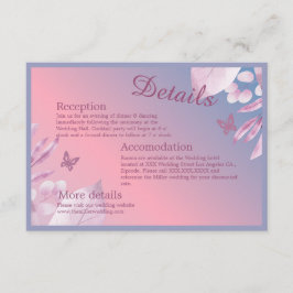 Tarjeta De Recepción boda sakura en flor de cerezo pastel