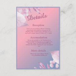 Tarjeta De Recepción boda sakura en flor de cerezo pastel