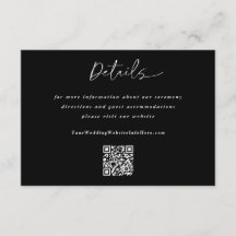 Boda Simple Código QR Detalles Caligrafía Moderna