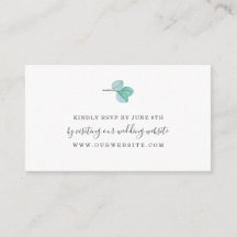 Boda simple de eucalipto verde RSVP en línea