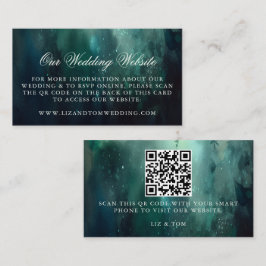 Tarjeta De Recepción Boda Sitio Web Código QR Boda forestal encantado
