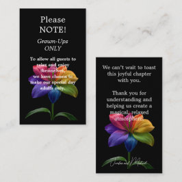 Tarjeta De Recepción Boda solo para adultos