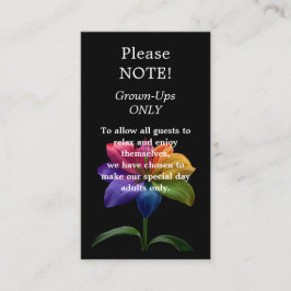 Tarjeta De Recepción Boda solo para adultos