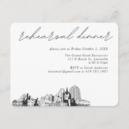 Tarjeta De Recepción Boda St. Paul Cena elegante de ensayo