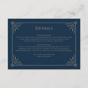 Tarjeta De Recepción Boda Stardust