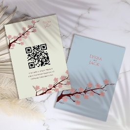 Tarjeta De Recepción Boda temática de cerezo en flor