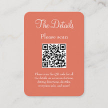 Boda Terracota Moderno Simple Detalles Código QR