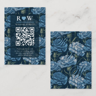 Tarjeta De Recepción Boda Tradicional con Énfasis en Clavel Romántico
