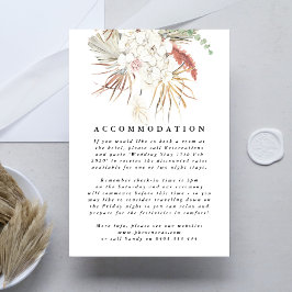 Tarjeta De Recepción Boda Tropical Floral de Grass Pampas