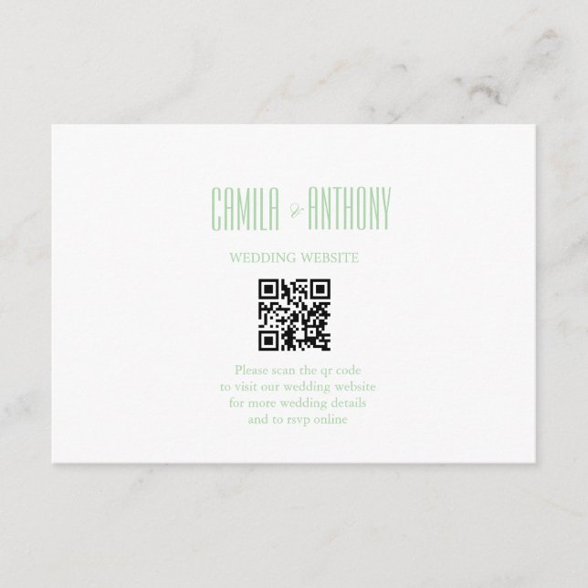 Tarjeta De Recepción Boda turquesa (Anverso)