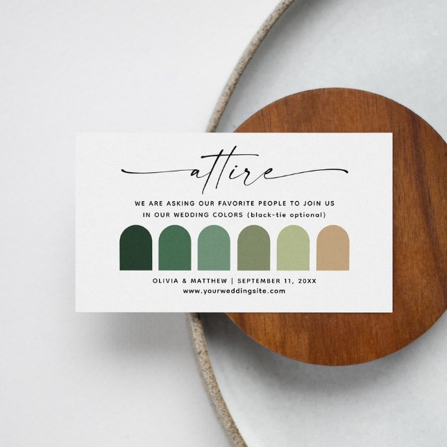 Tarjeta De Recepción Boda verde de Woodland Insertar QR | Paleta de ves (Subido por el creador)
